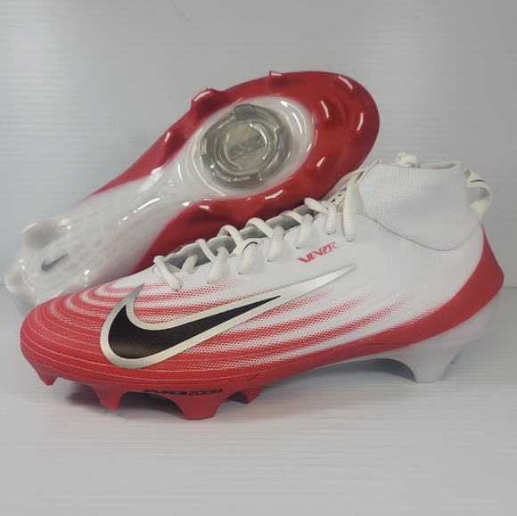 Nike Zoom Air Vapor Pro 1 Football Cleats White Red Men’s Size FB3298-102 New